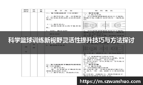 科学篮球训练新视野灵活性提升技巧与方法探讨